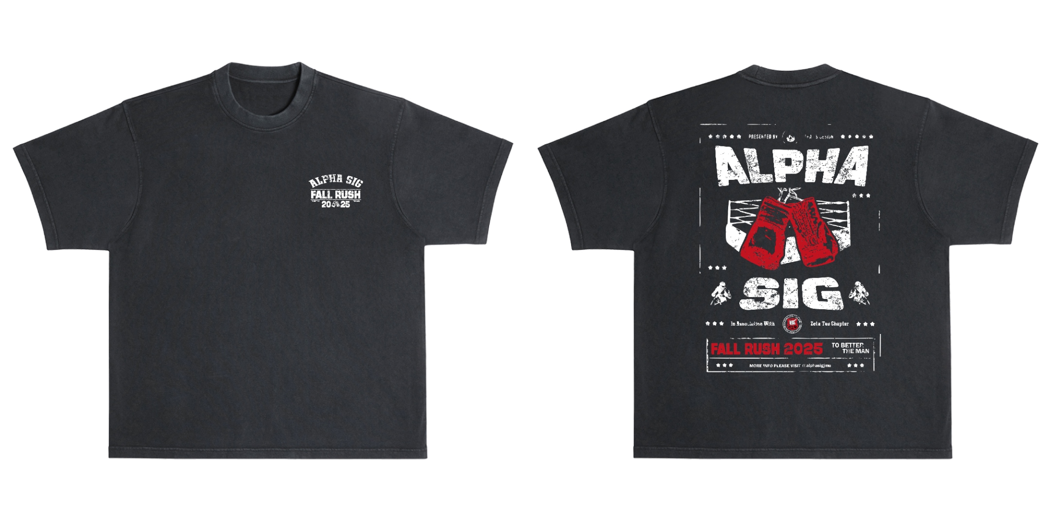 Alpha Sig Boxing Black Tee