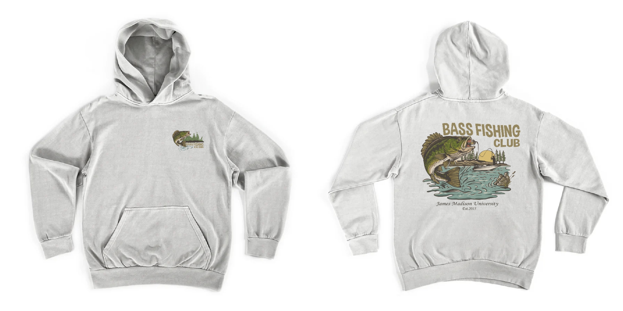 Bass Fishing Club Grey Hoodie
