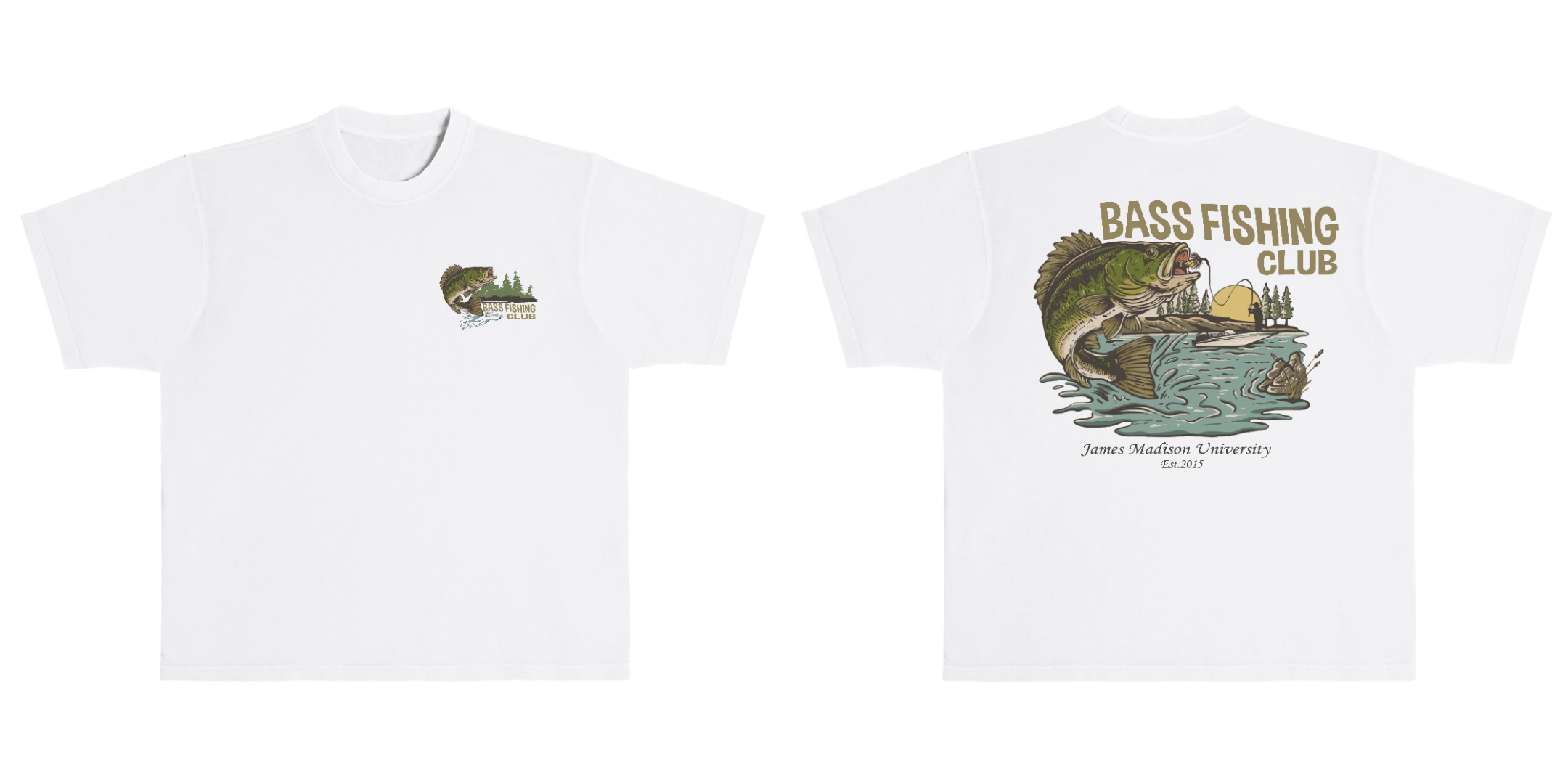 Bass Fishing Club White Tee A