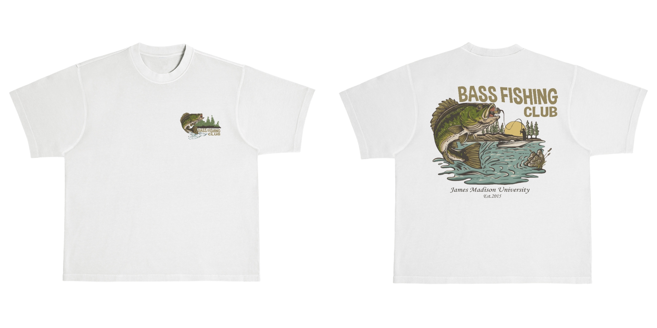 Bass Fishing Grey Tee
