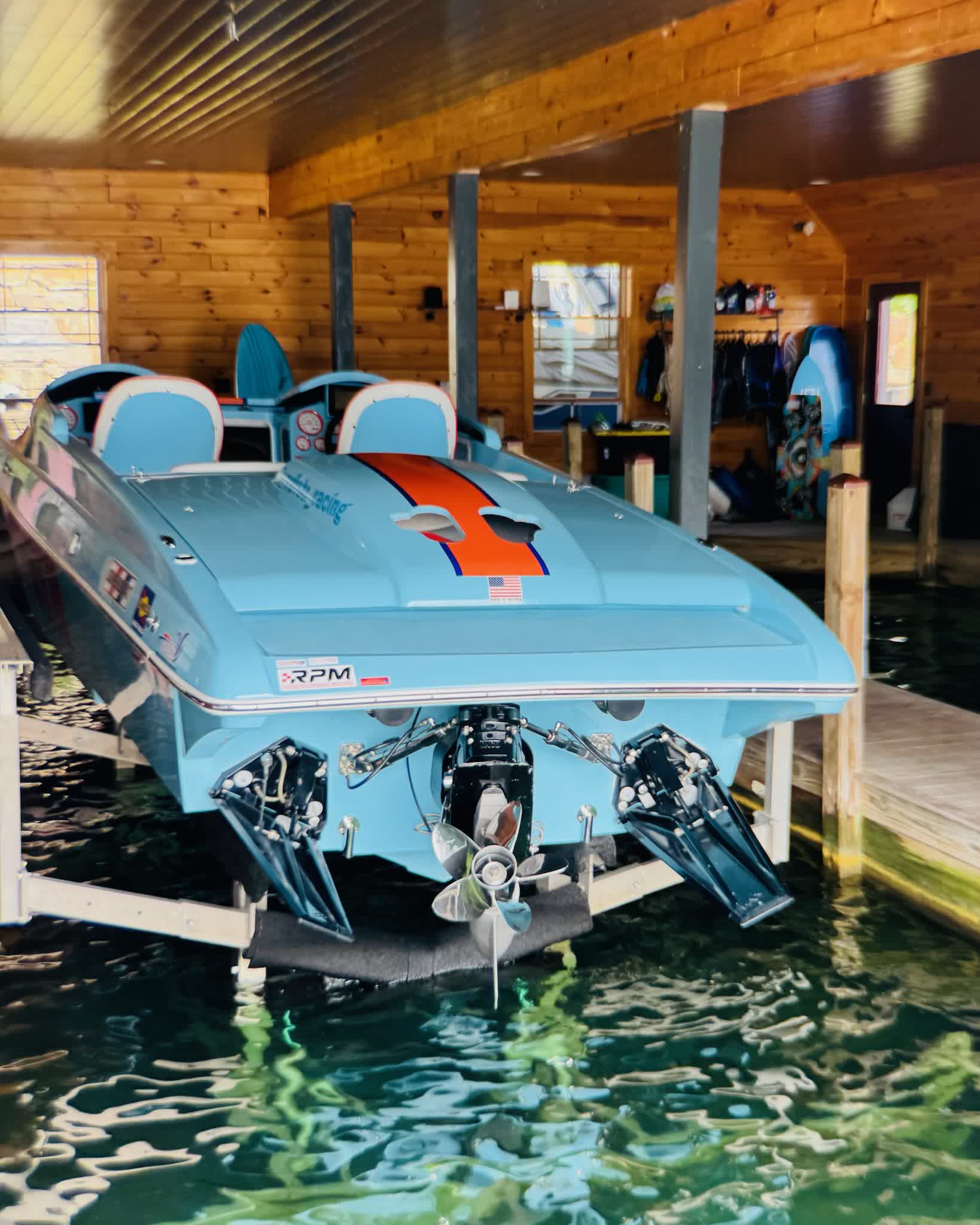 RUFSTR boat in boathouse