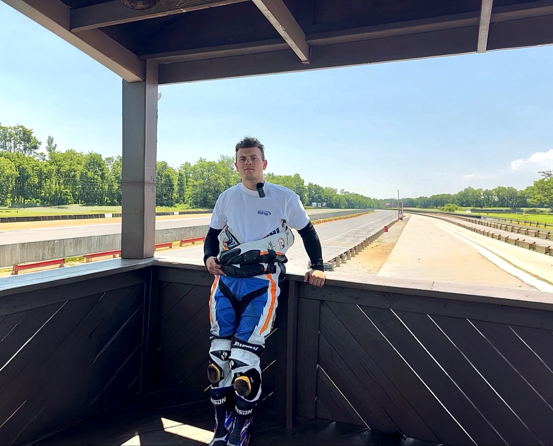 Mason Garrett Garage 162 athlete at the racetrack